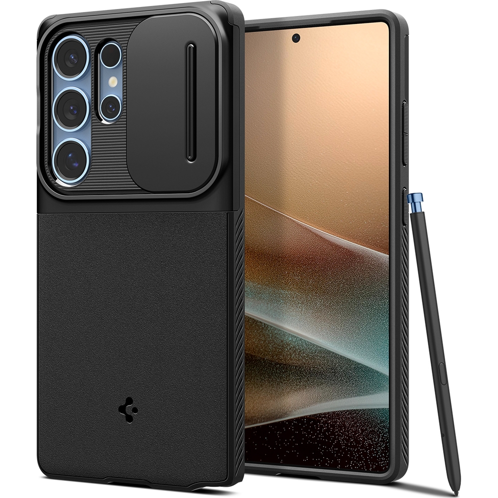 Etui z osłoną obiektywów Spigen Optik Armor do Samsung Galaxy S25 Ultra, czarne