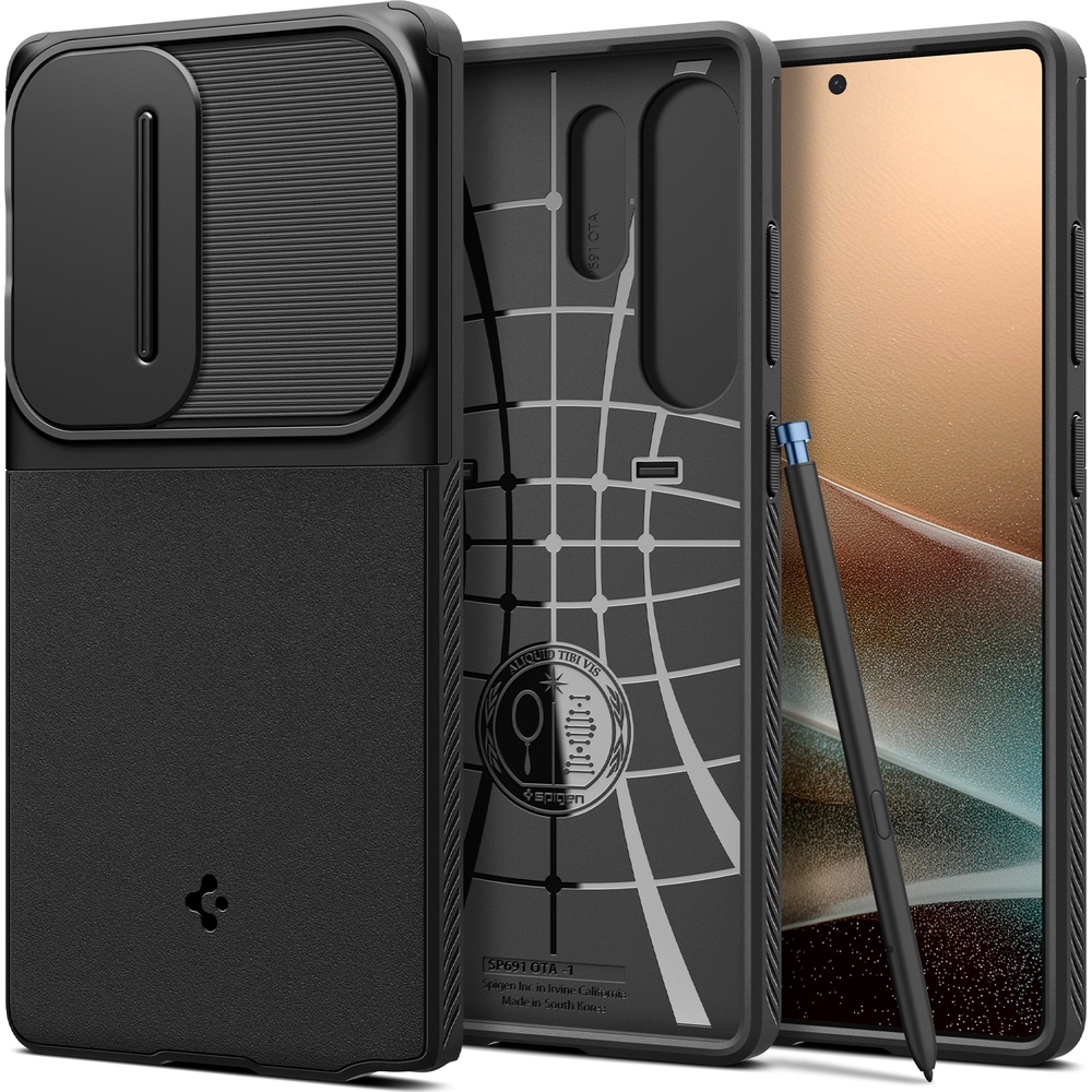 Etui z osłoną obiektywów Spigen Optik Armor do Samsung Galaxy S25 Ultra, czarne