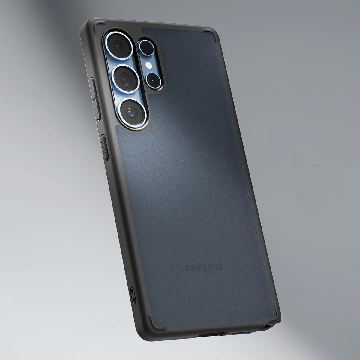 Etui Spigen Ultra Hybrid do Samsung Galaxy S25 Ultra, półprzezroczysto-czarne