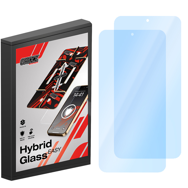 Szkło hybrydowe na ekran z aplikatorem Grizz HybridGlass Easy do Samsung Galaxy S25