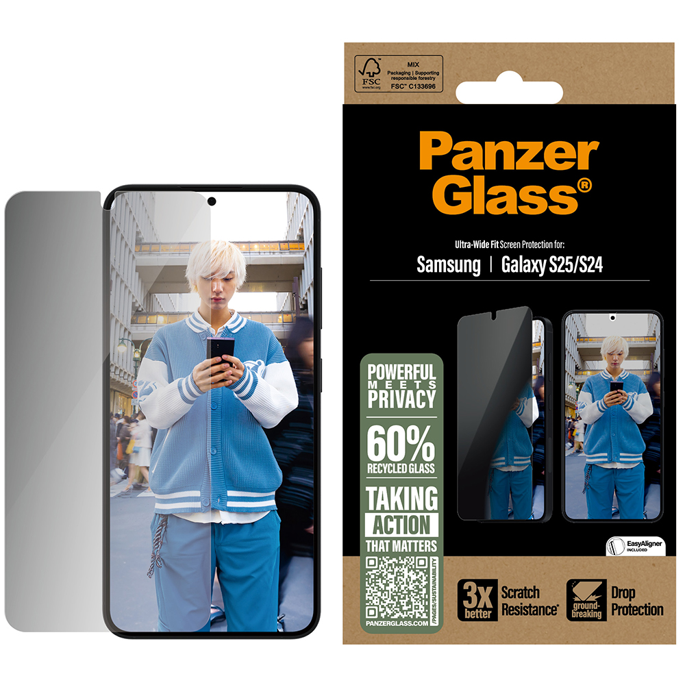 Szkło hartowane PanzerGlass Ultra-Wide Fit Privacy do Samsung Galaxy S25