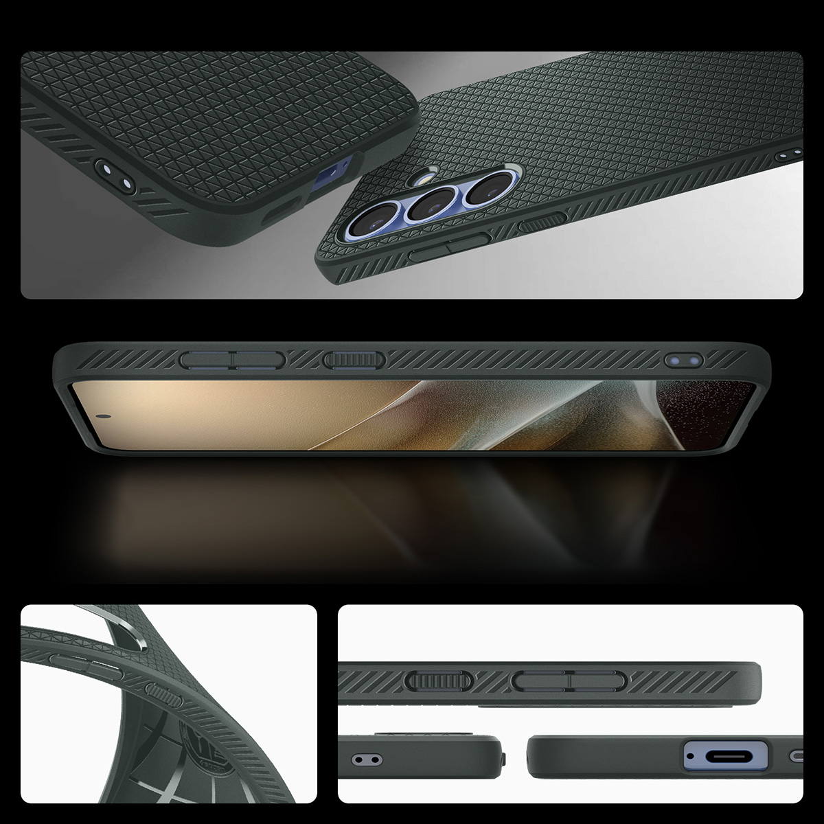 Etui Spigen Liquid Air do Samsung Galaxy S25, zielone