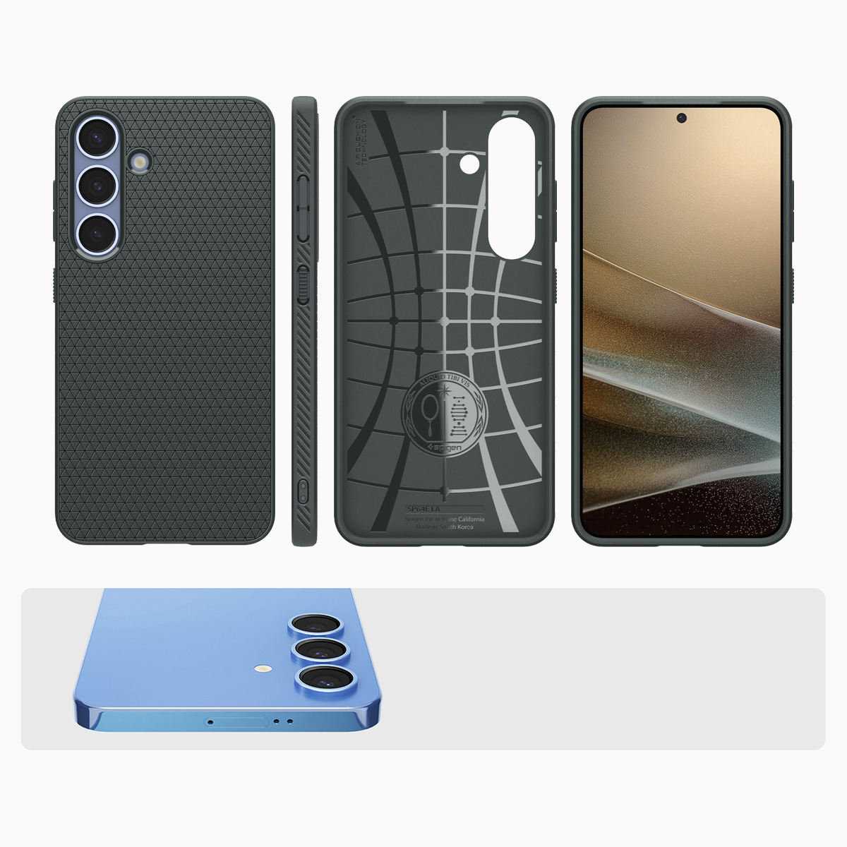 Etui Spigen Liquid Air do Samsung Galaxy S25, zielone