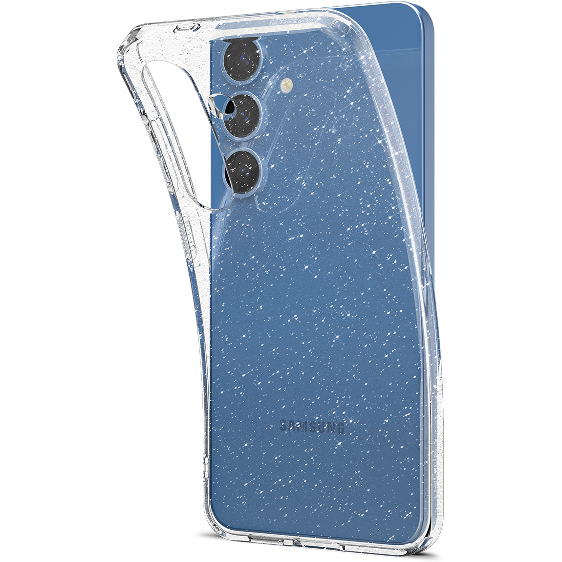 Etui Spigen Liquid Crystal Glitter do Samsung Galaxy S25, przezroczyste z brokatem
