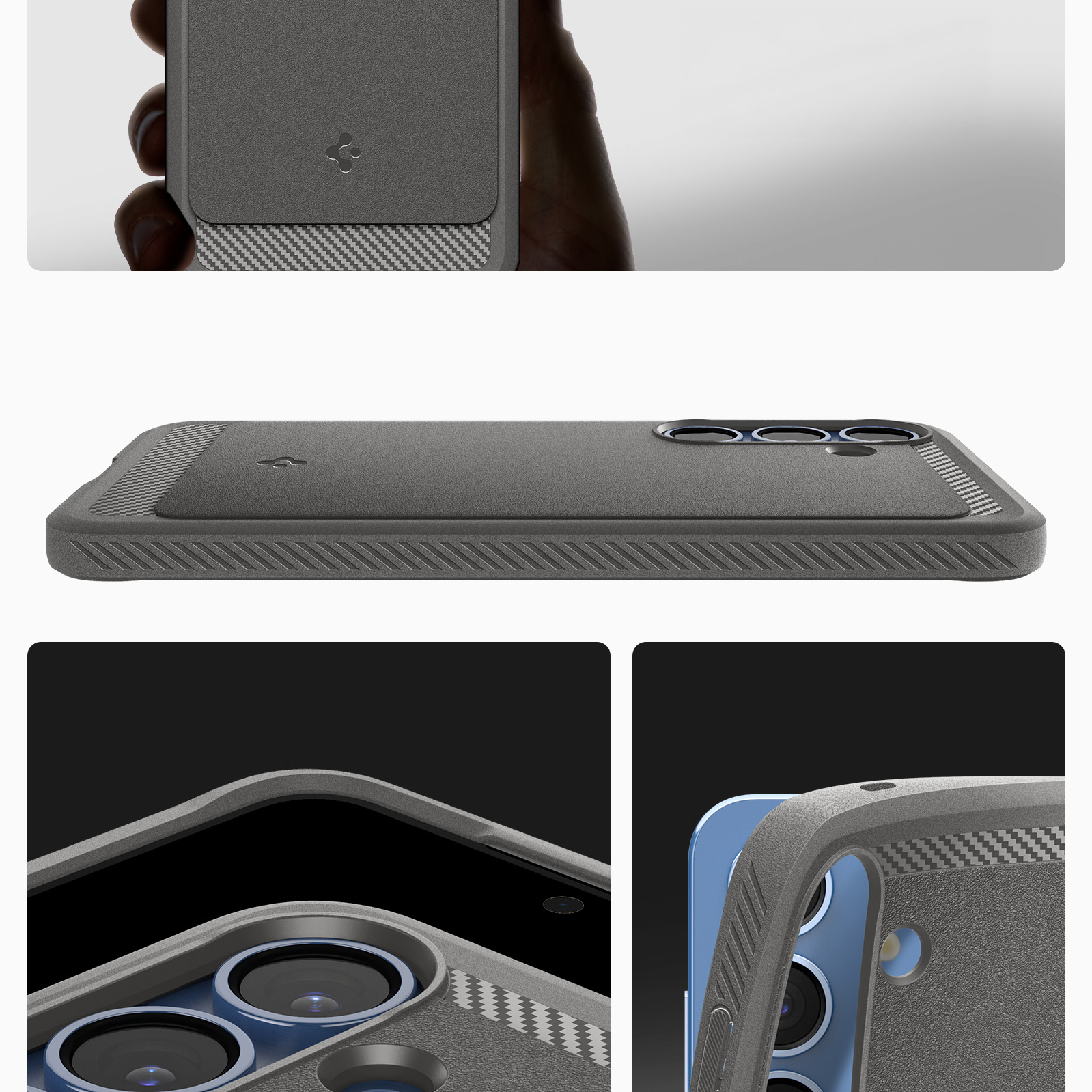 Etui Spigen Rugged Armor Mag z MagSafe do Samsung Galaxy S25, szare