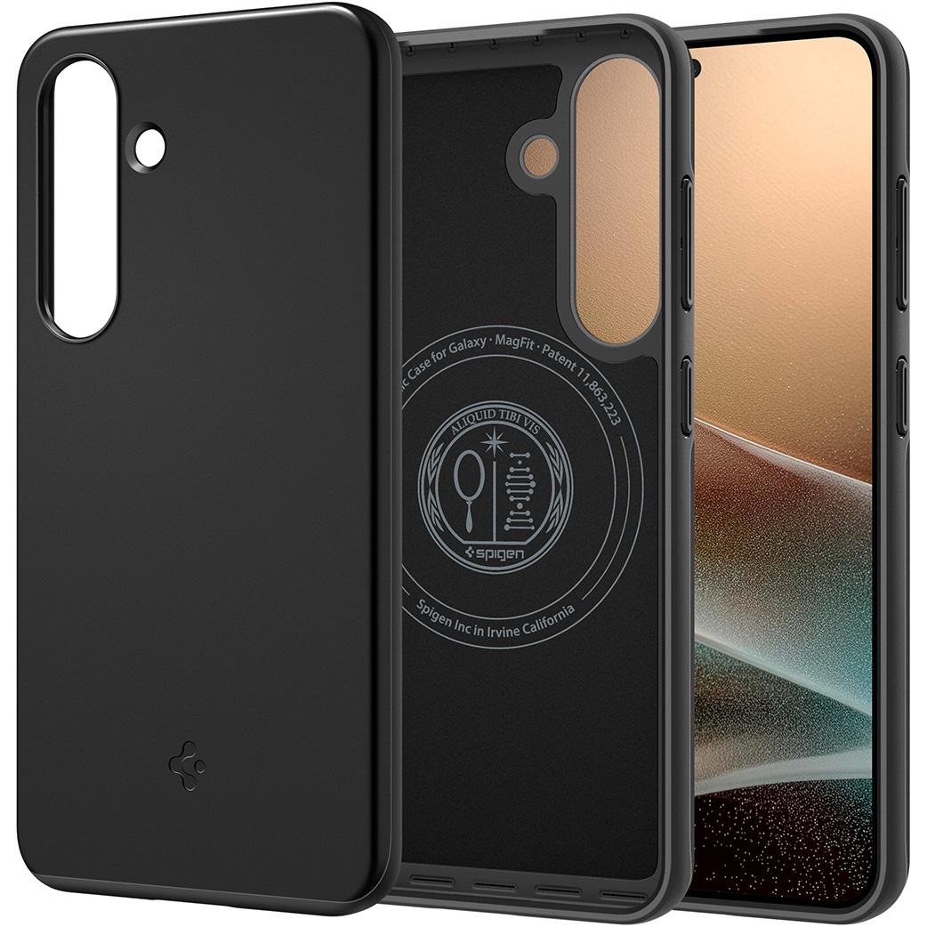 Etui Spigen Thin Fit Mag MagSafe do Samsung Galaxy S25, czarne