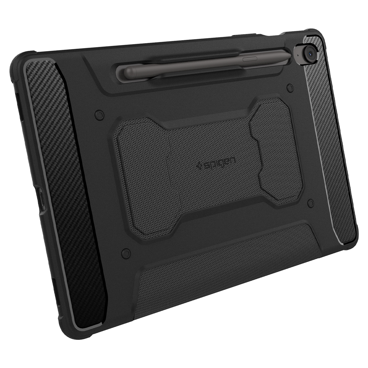 Oryginalne etui od marki Spigen z serii Rugged Armor Pro dla Galaxy Tab S10 FE / Tab S9, czarne