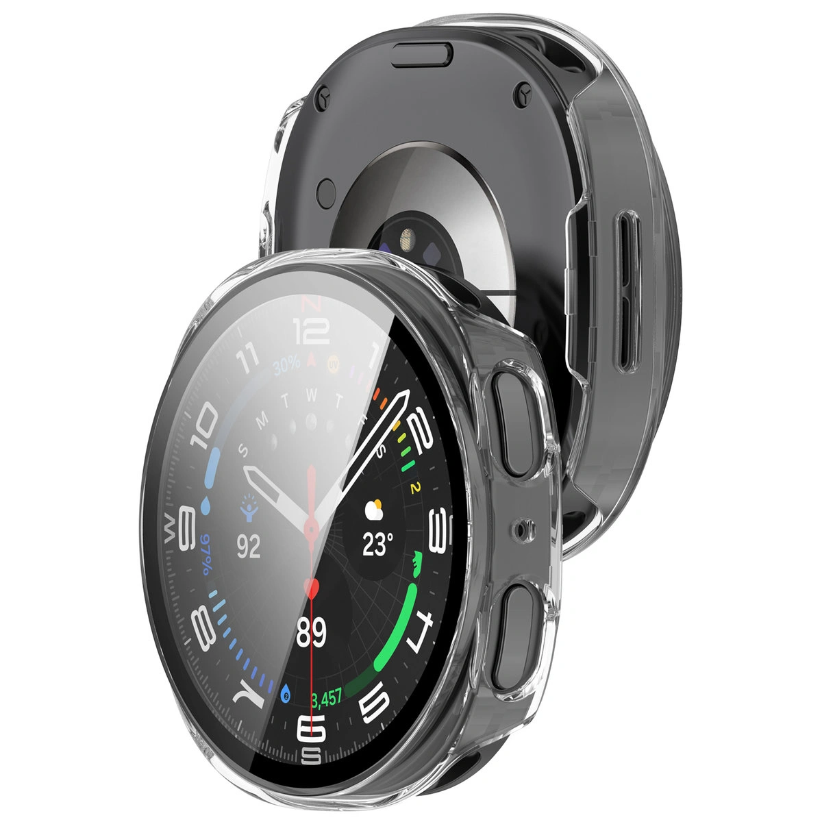 Etui z wbudowanym szkłem Bizon Case Watch Adamo do Galaxy 9 / 8 40 mm
