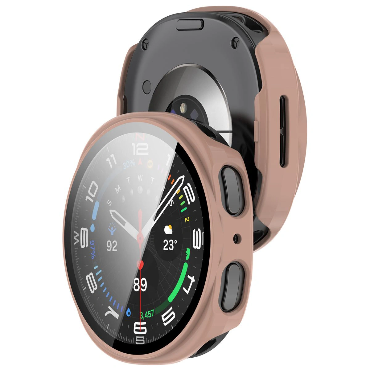 Etui z wbudowanym szkłem Bizon Case Watch Adamo do Galaxy 9 / 8 40 mm