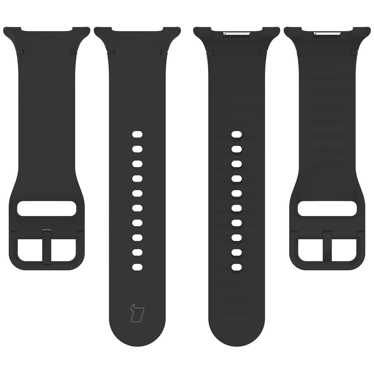 Silikonowy pasek Bizon Strap Watch Silicone G ukazany od tyłu do Galaxy Watch 9 40 mm/44 mm/8 40 mm/44 mm/8 Classic 46 mm