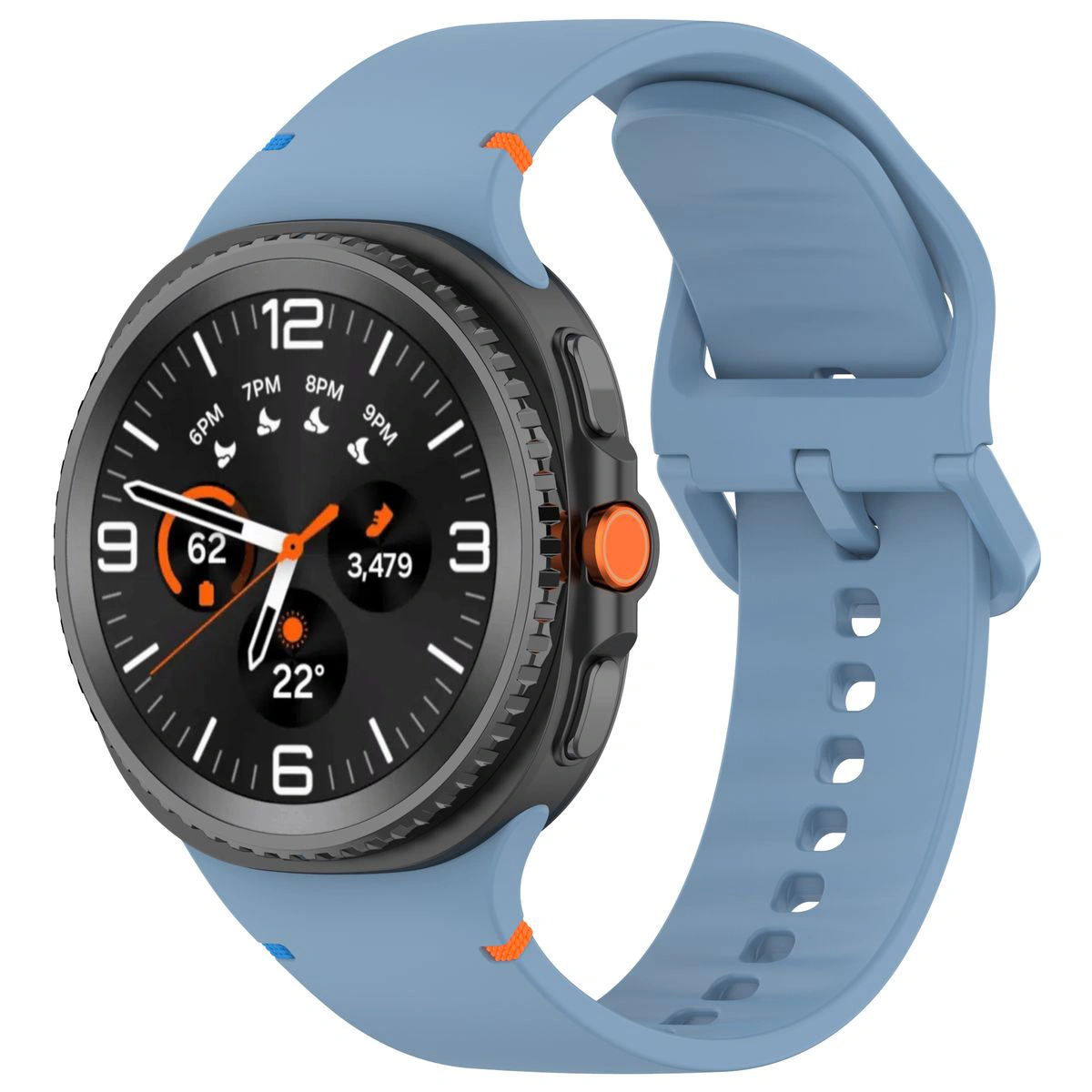 Silikonowy pasek Bizon Strap Watch Silicone G do Galaxy Watch 9 40 mm/44 mm/8 40 mm/44 mm/8 Classic 46 mm, czarny