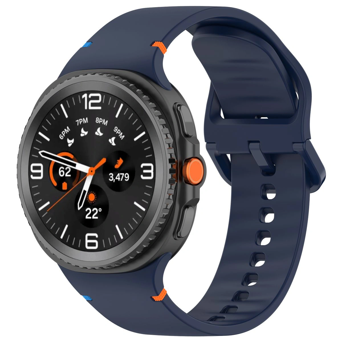 Silikonowy pasek Bizon Strap Watch Silicone G do Galaxy Watch 9 40 mm/44 mm/8 40 mm/44 mm/8 Classic 46 mm, czarny