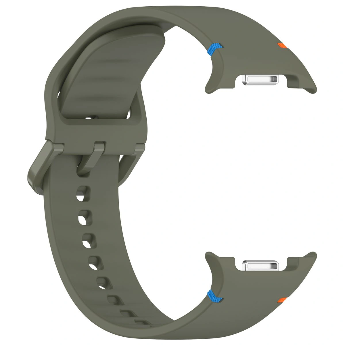 Silikonowy pasek Bizon Strap Watch Silicone G ustawiony od strony zapięcia do Galaxy Watch 9 40 mm/44 mm/8 40 mm/44 mm/8 Classic 46 mm