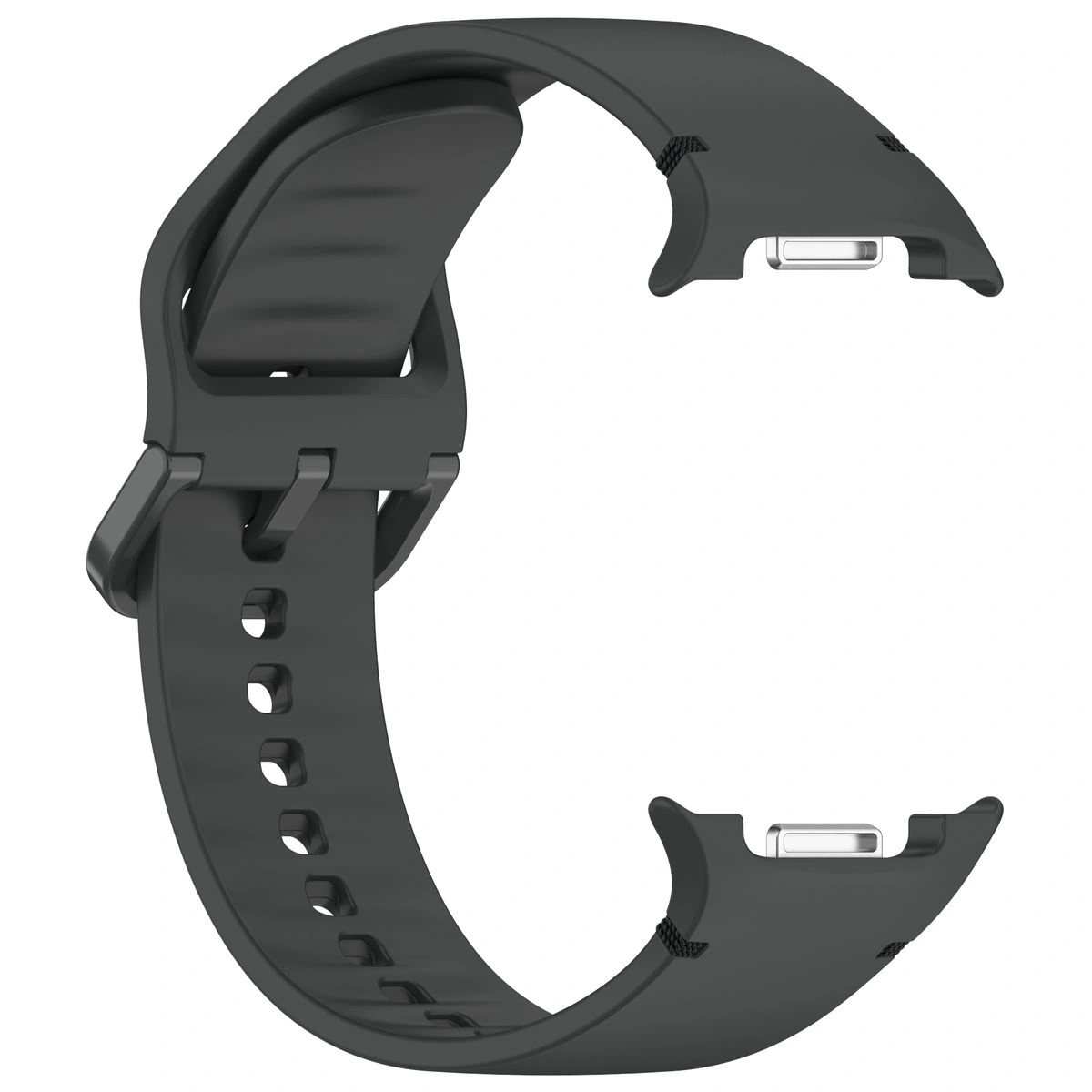 Silikonowy pasek Bizon Strap Watch Silicone G ustawiony od strony zapięcia do Galaxy Watch 9 40 mm/44 mm/8 40 mm/44 mm/8 Classic 46 mm