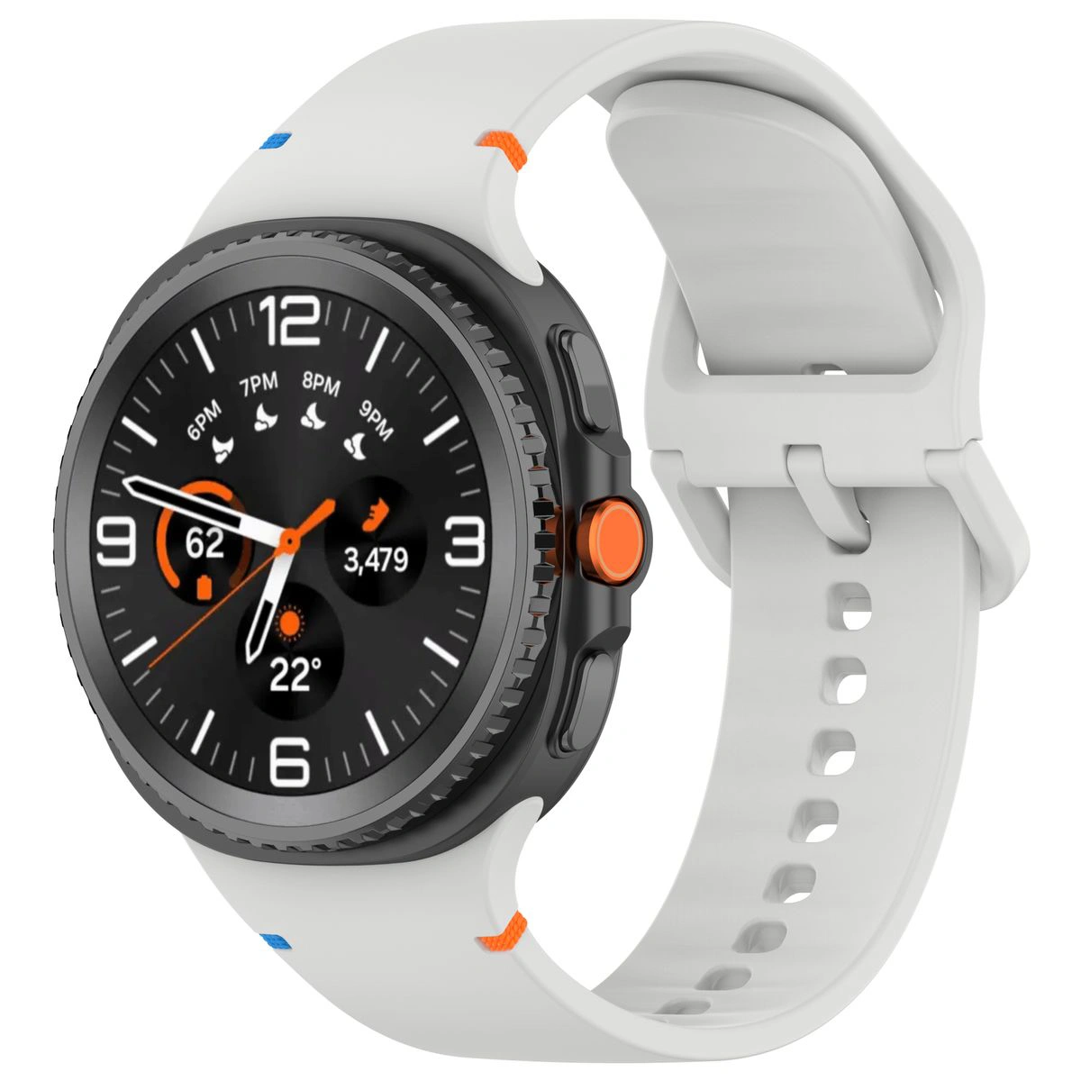 Silikonowy pasek Bizon Strap Watch Silicone G do Galaxy Watch 9 40 mm/44 mm/8 40 mm/44 mm/8 Classic 46 mm, czarny