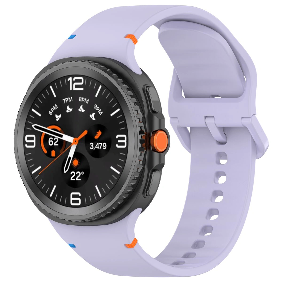 Silikonowy pasek Bizon Strap Watch Silicone G do Galaxy Watch 9 40 mm/44 mm/8 40 mm/44 mm/8 Classic 46 mm, czarny