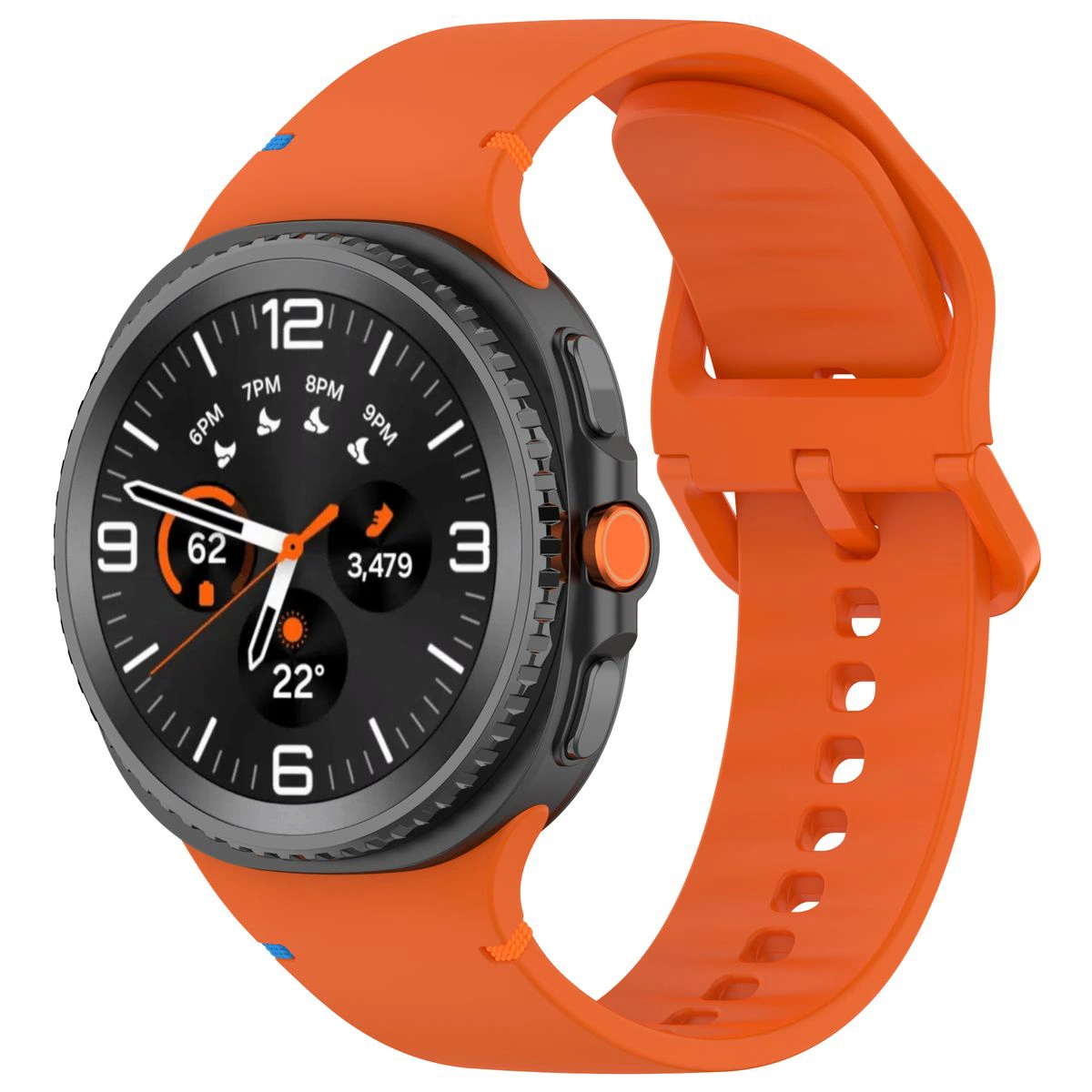 Silikonowy pasek Bizon Strap Watch Silicone G do Galaxy Watch 9 40 mm/44 mm/8 40 mm/44 mm/8 Classic 46 mm, czarny