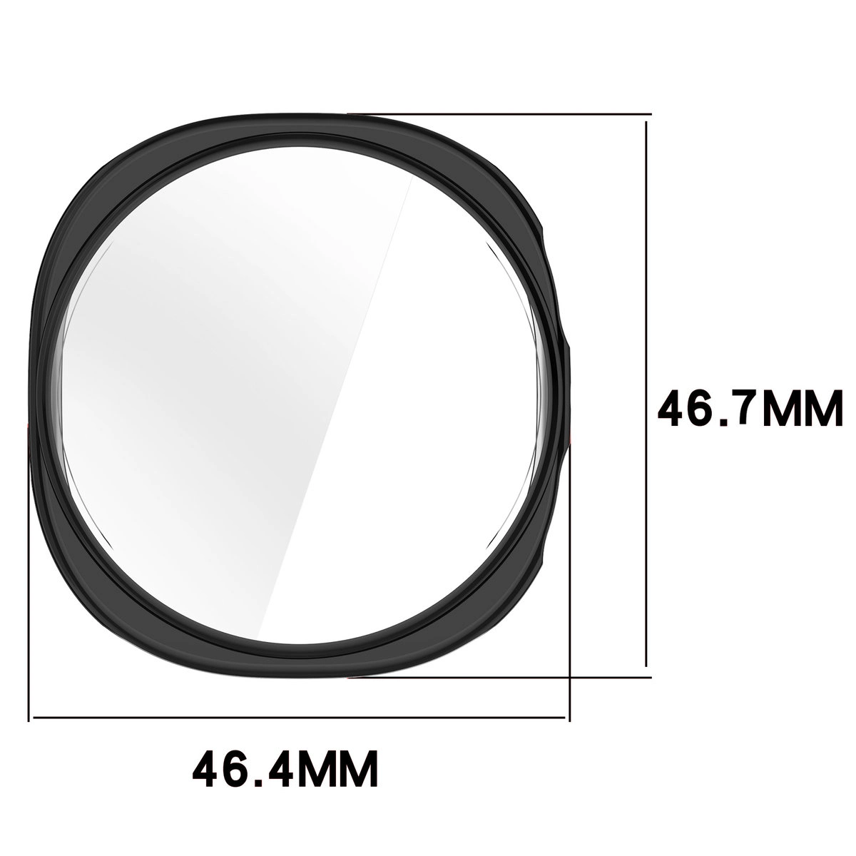 Wymiary obudowy Bizon Case Watch Felipe dlaGalaxy Watch 9 / 8 44 mm