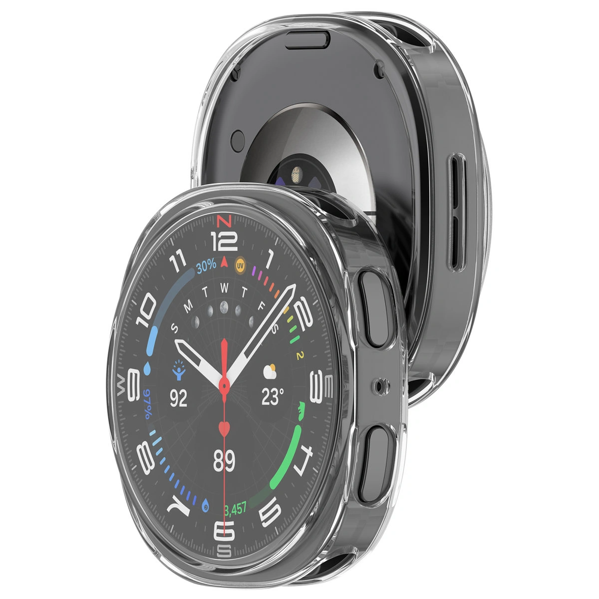 Front oraz przód etui Bizon Case Watch Felipe dla Galaxy Watch 9 / 8 44 mm