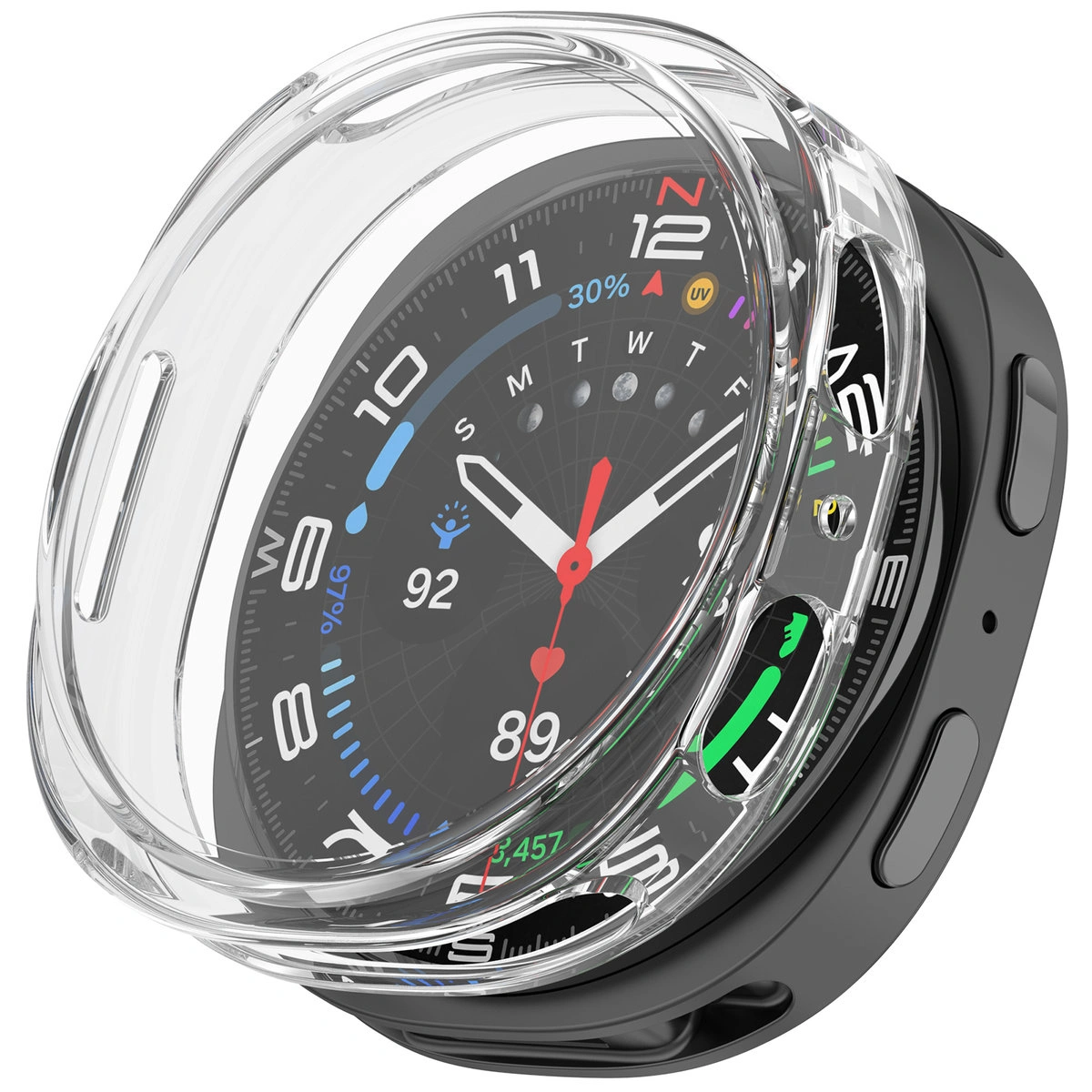 Plecki ze szkłem Bizon Case Watch Felipe dla Galaxy Watch 9 / 8 44 mm