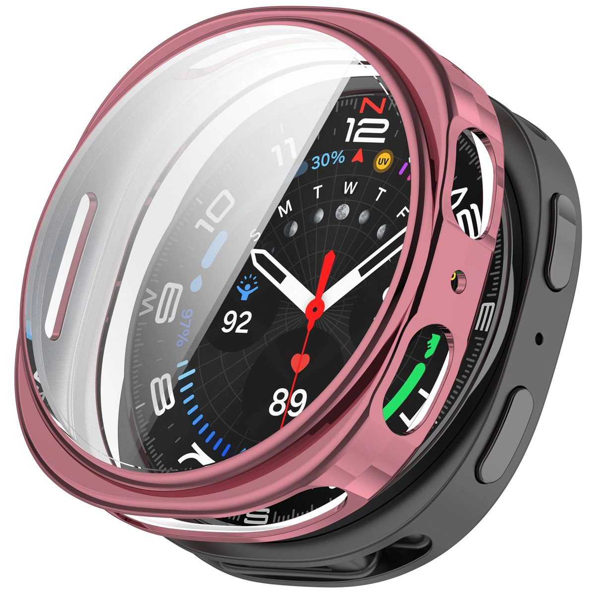 Plecki ze szkłem Bizon Case Watch Felipe dla Galaxy Watch 9 / 8 44 mm