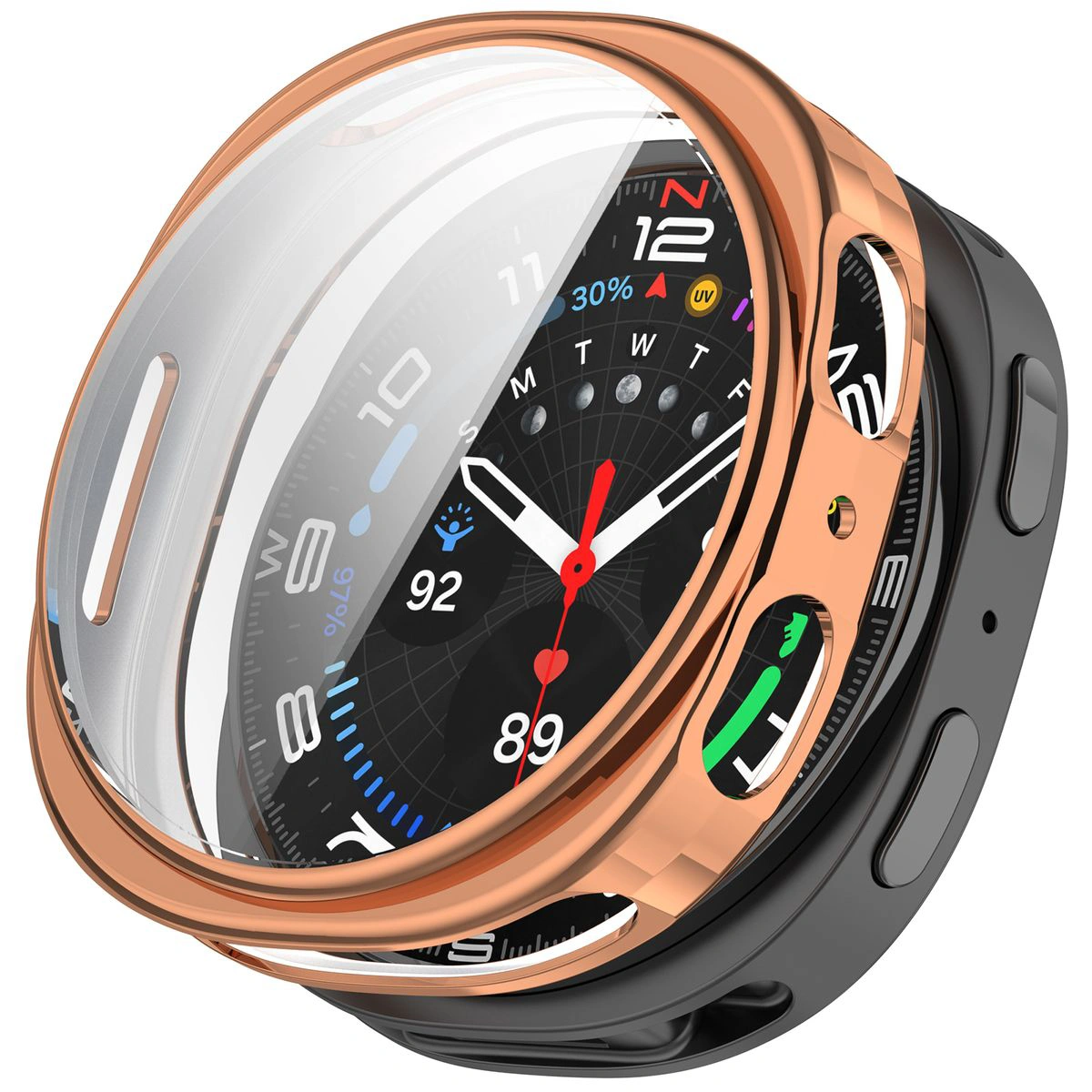 Plecki ze szkłem Bizon Case Watch Felipe dla Galaxy Watch 9 / 8 44 mm