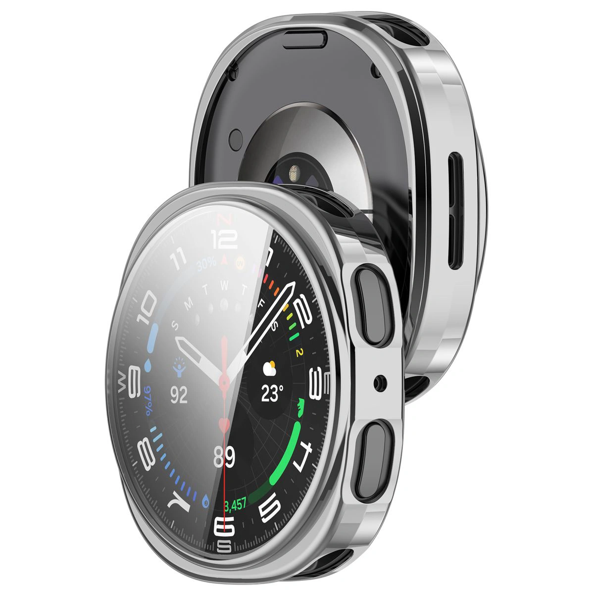 Front oraz przód etui Bizon Case Watch Felipe dla Galaxy Watch 9 / 8 44 mm