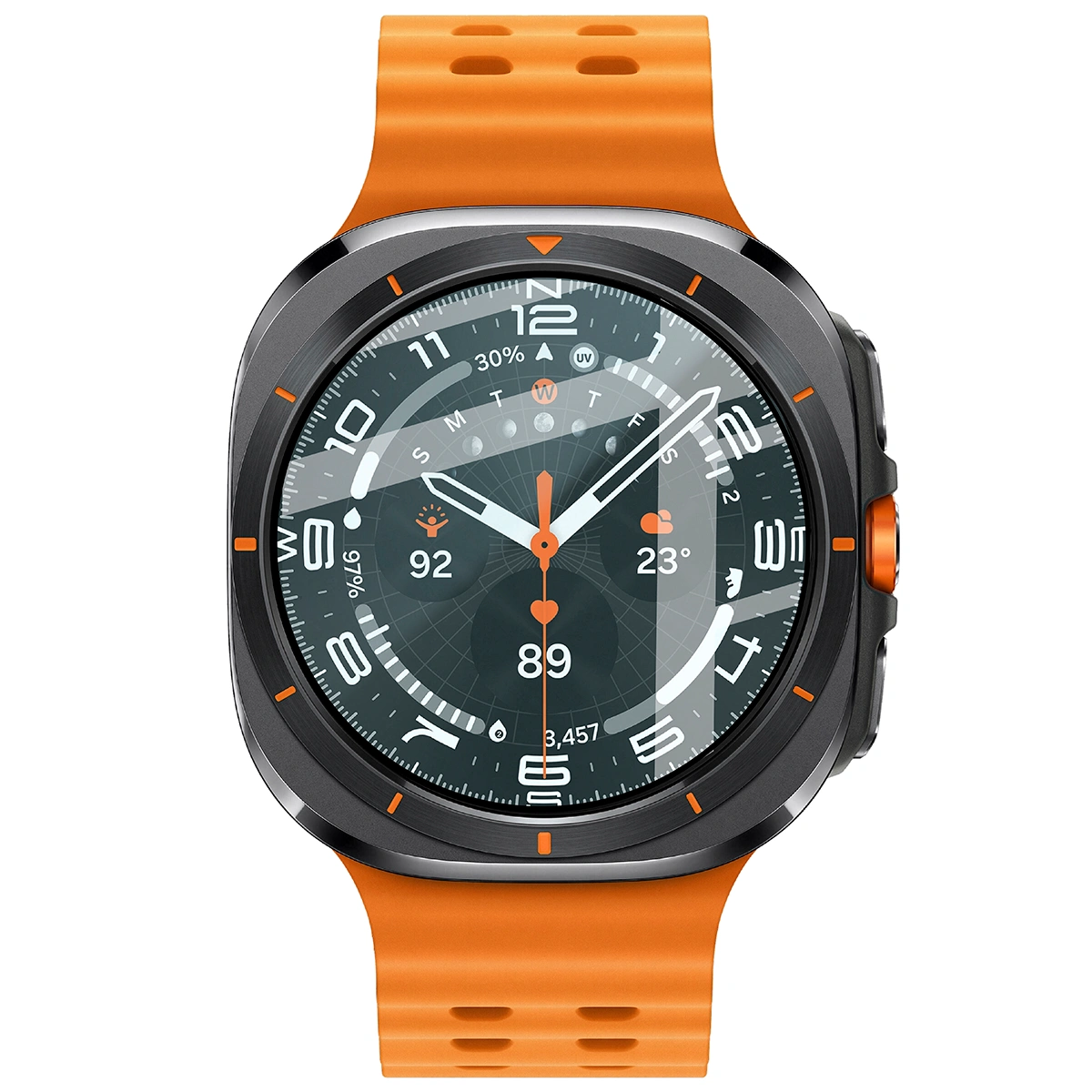 Szkło hybrydowe Bizon Watch Glass Edge Hybrid dla Galaxy Watch Ultra 2 / Ultra, czarne