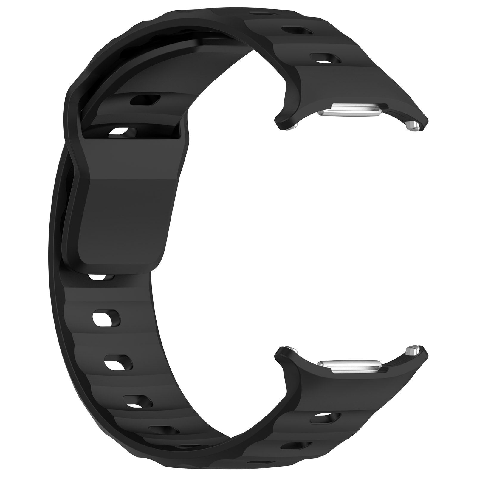 Silikonowy pasek Bizon Strap Watch Silicone G ustawiony od strony zapięcia 