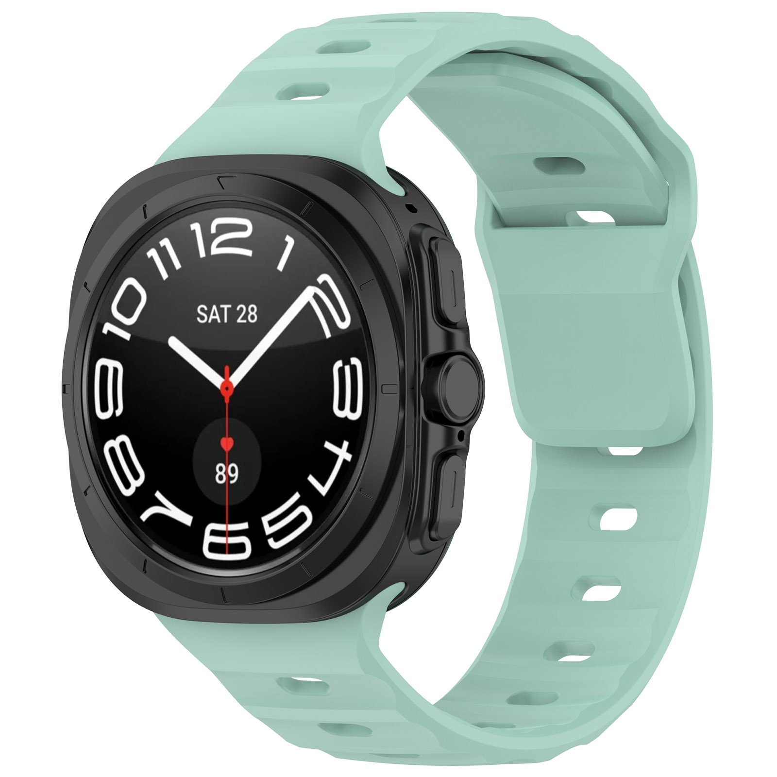 Silikonowy pasek Bizon Strap Watch Silicone G do Galaxy Watch Ultra 2 / Ultra, miętowy