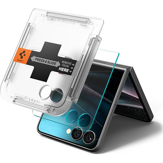 Szkło do etui + Aplikator Spigen Glas.tr EZ Fit do Galaxy Z Flip7, przezroczyste