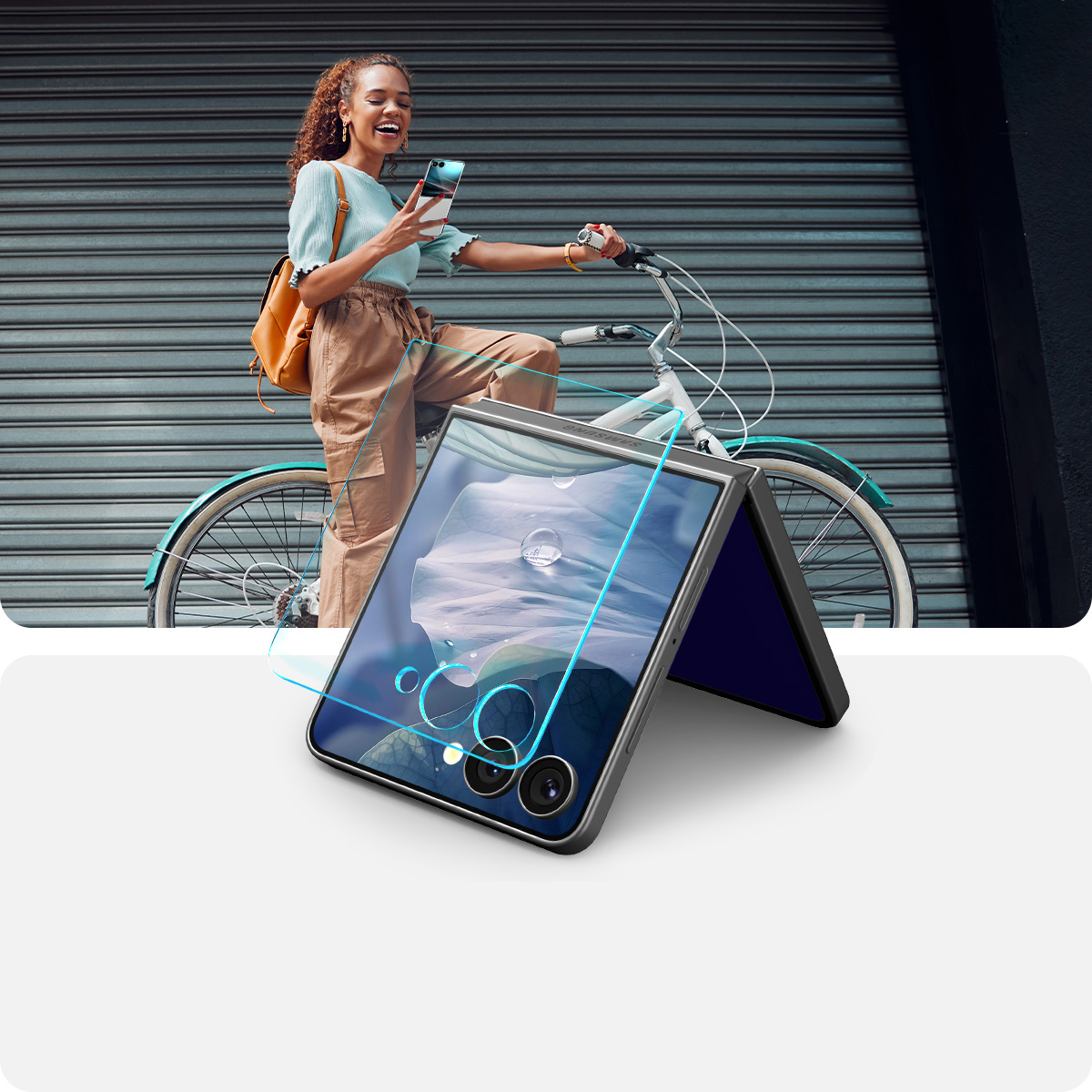 Szkło do etui + Aplikator Spigen Glas.tr EZ Fit 2-Pack do Galaxy Z Flip7, przezroczyste