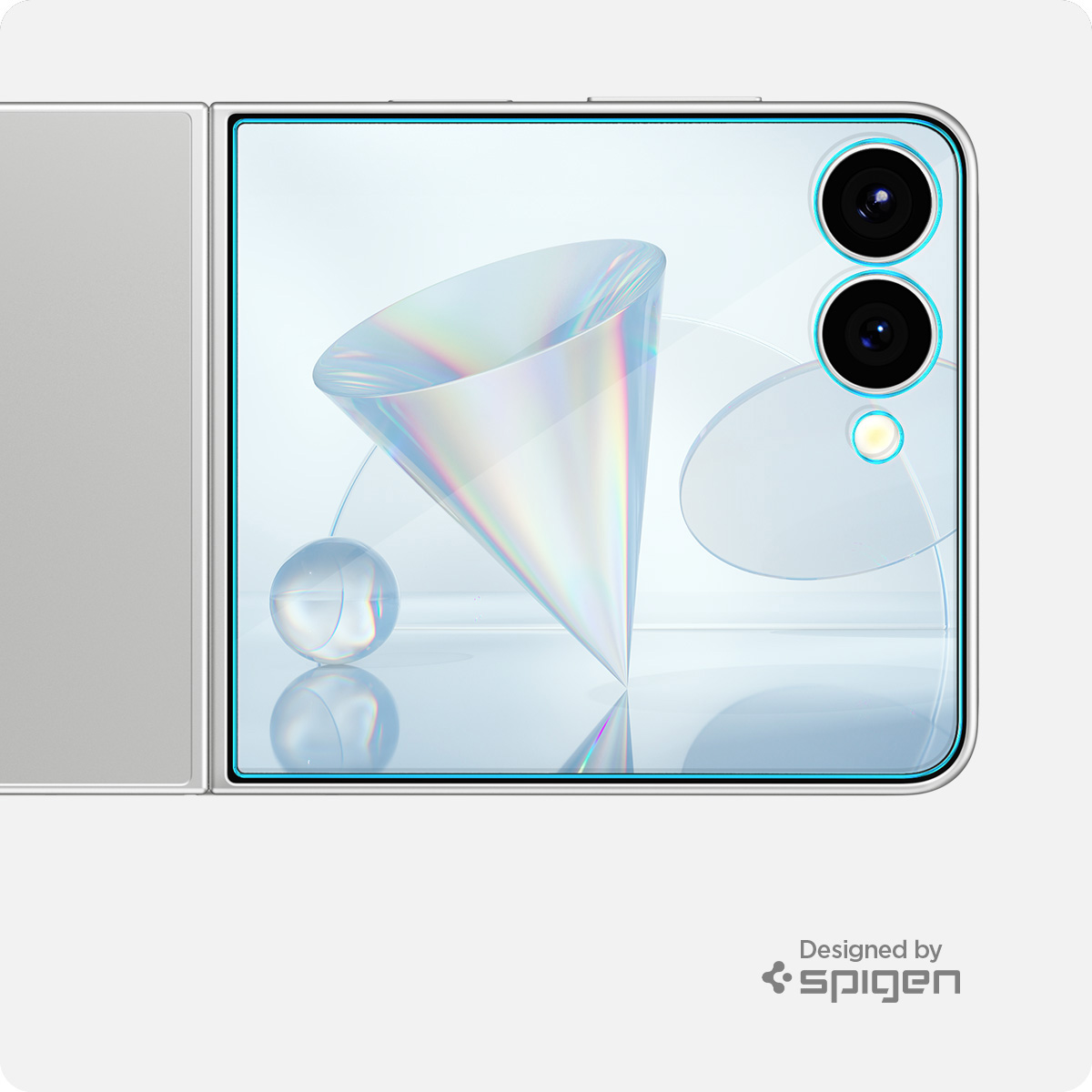 Szkło do etui + Aplikator Spigen Glas.tr EZ Fit 2-Pack do Galaxy Z Flip7, przezroczyste