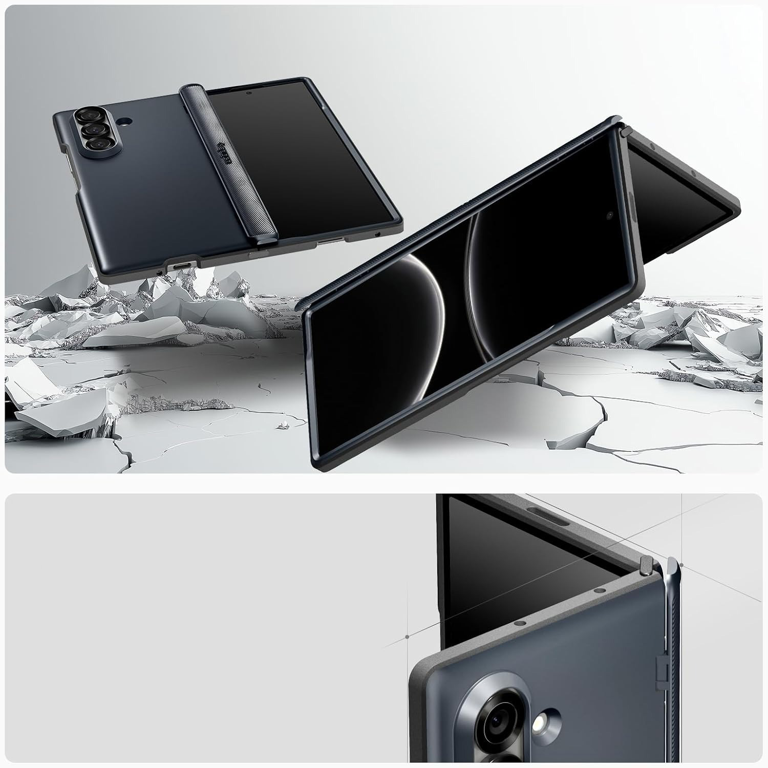 Etui Spigen Slim Armor Pro Mag do Samsung Galaxy Z Fold7, grafitowe