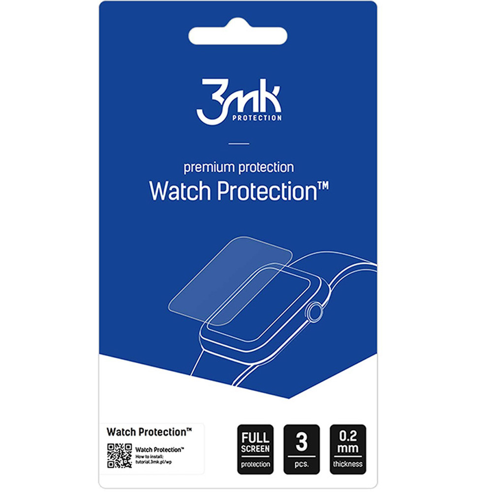 Szkło hybrydowe 3mk Watch Protection do Realme Watch S5, 3 sztuki