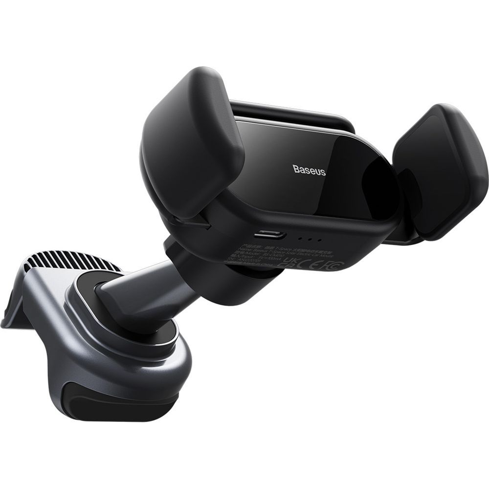 Uchwyt samochodowy elektryczny z panelem słonecznym Baseus T-Space do Tesla 3 / Y, czarny