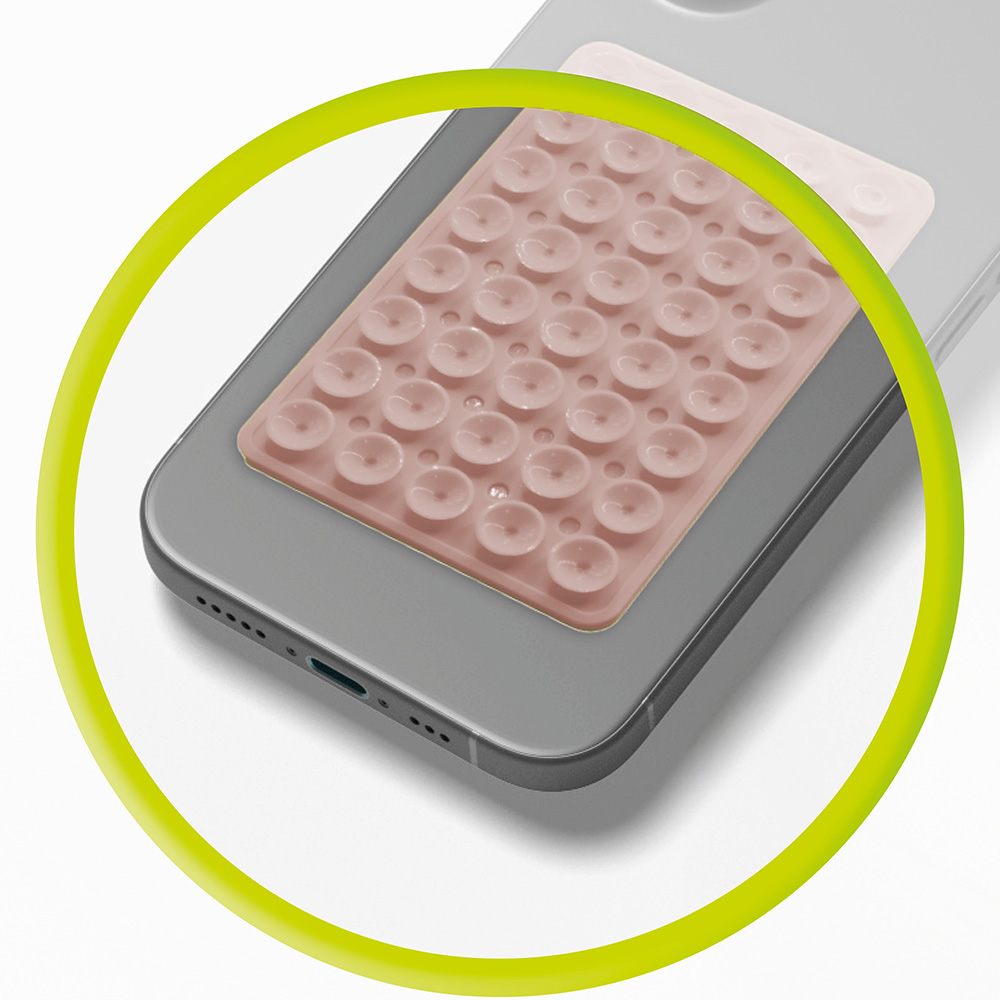 Uchwyt na telefon z przyssawką Mobile Origin Sticker Phone Mount O1, jasnoróżowy