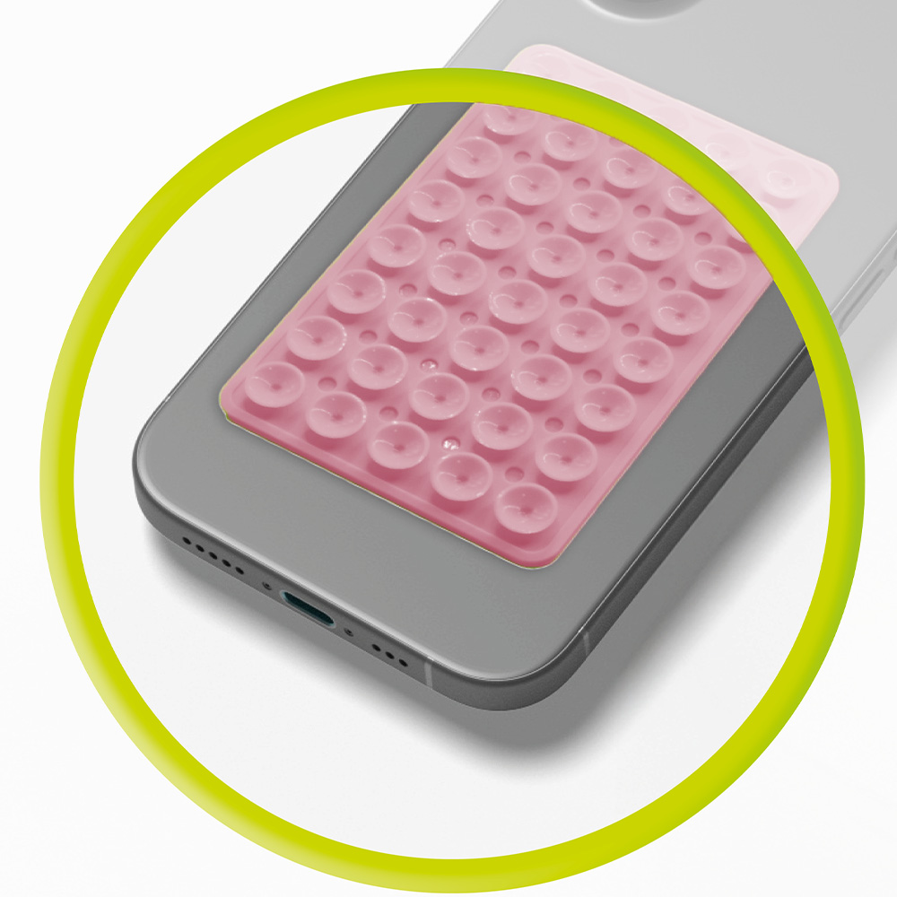 Uchwyt na telefon z przyssawką Mobile Origin Sticker Phone Mount O1, różowy