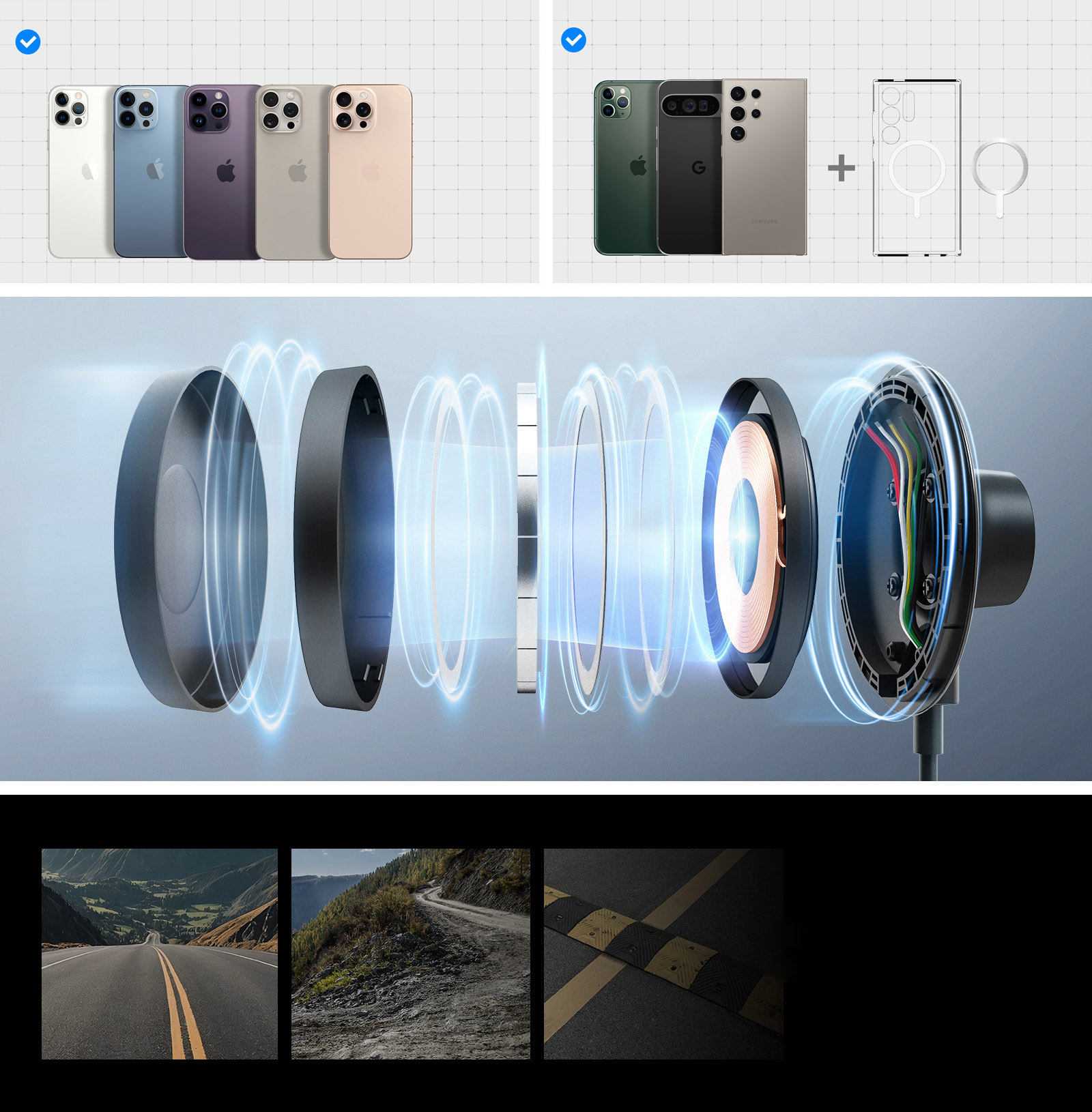Uchwyt samochodowy Spigen ITQ12W OneTap Pro 4 Wireless Car Charger AirVent Clip (MagFit) MagSafe Qi 15W