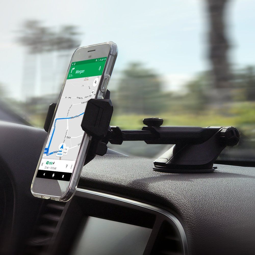 Uchwyt samochodowy na telefon, Spigen TS35 Signature Car Mount, na szybę/deskę rozdzielczą, czarny