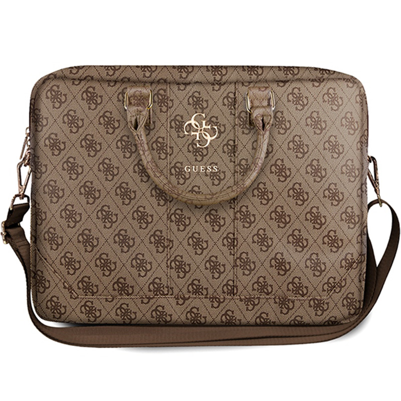 Torba do laptopa do 16'' Guess 4G Big Logo, brązowa 