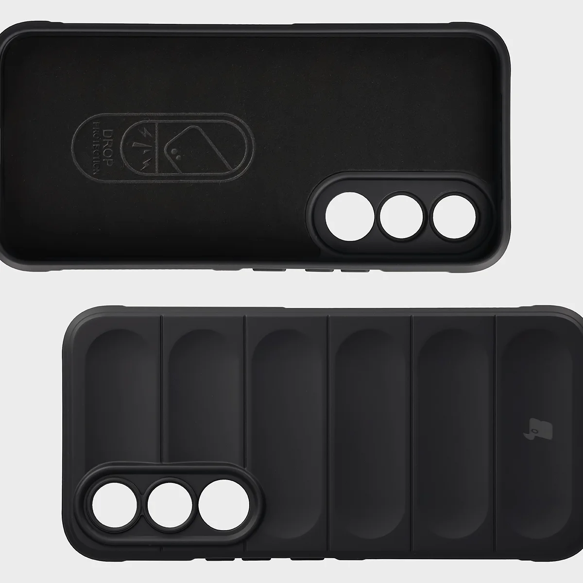 Wyściółka z mikrofibry, wyżłobienia na pleckach i wzmocnione narożniki w etui Bizon Case Tur do Vivo V70 FE 5G