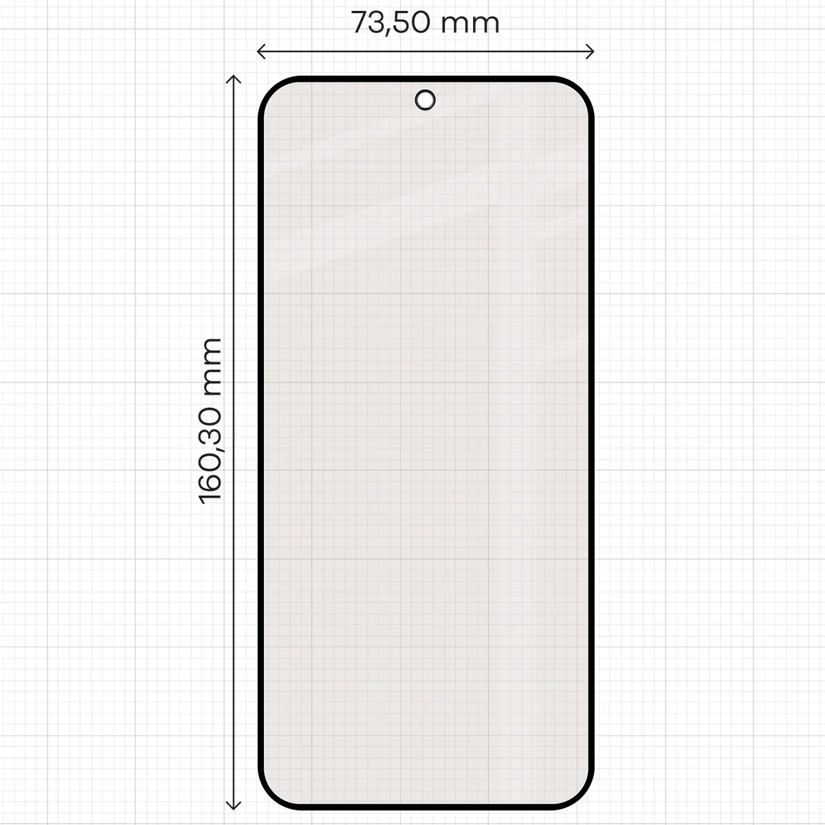 Miarka z wymiarami szkła matowego Bizon Glass Matte Duo do Vivo V70 FE 5G