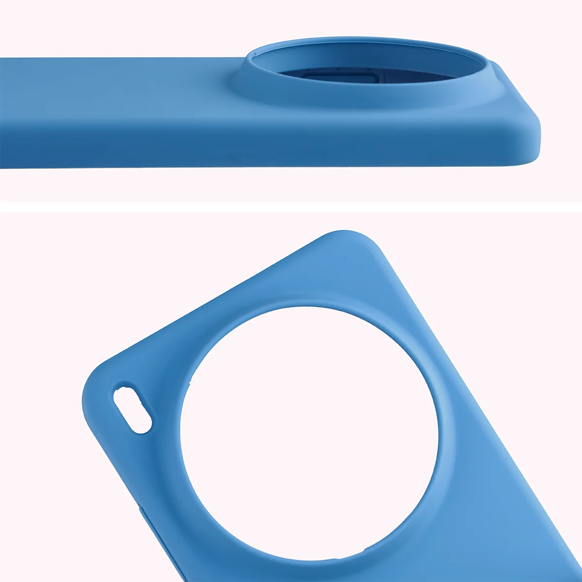 Zbliżenie na wycięcie na obiektywy w etui Bizon Soft Case do Vivo X300 Ultra