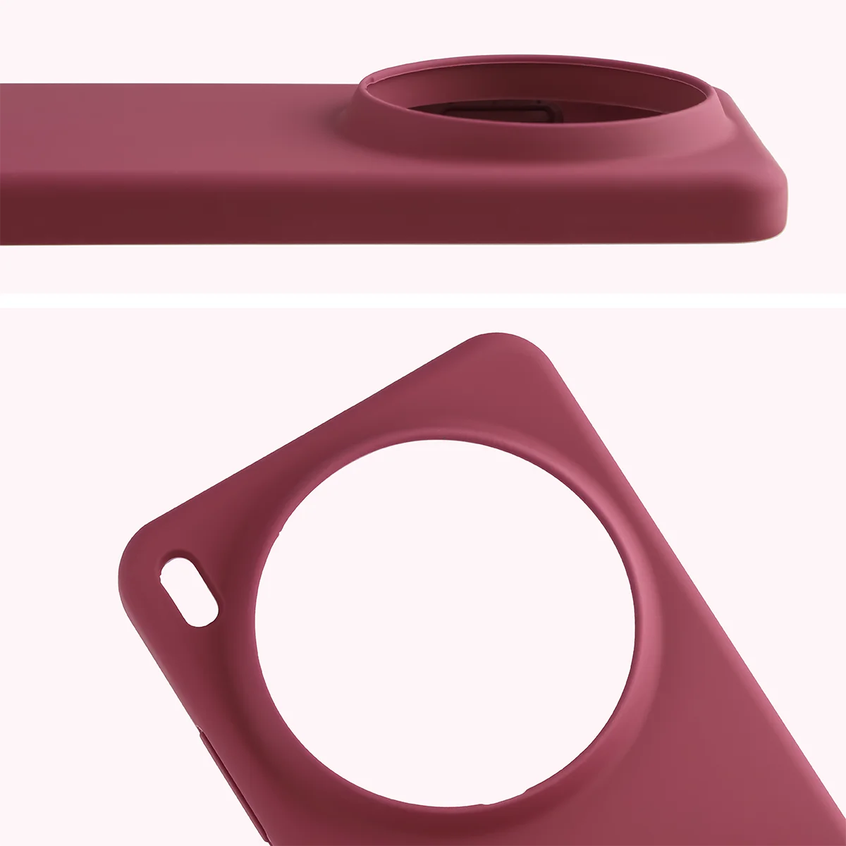 Zbliżenie na wycięcie na obiektywy w etui Bizon Soft Case do Vivo X300 Ultra
