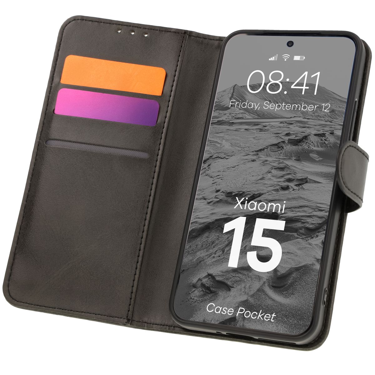 Etui z klapką Bizon Case Pocket do Xiaomi 15