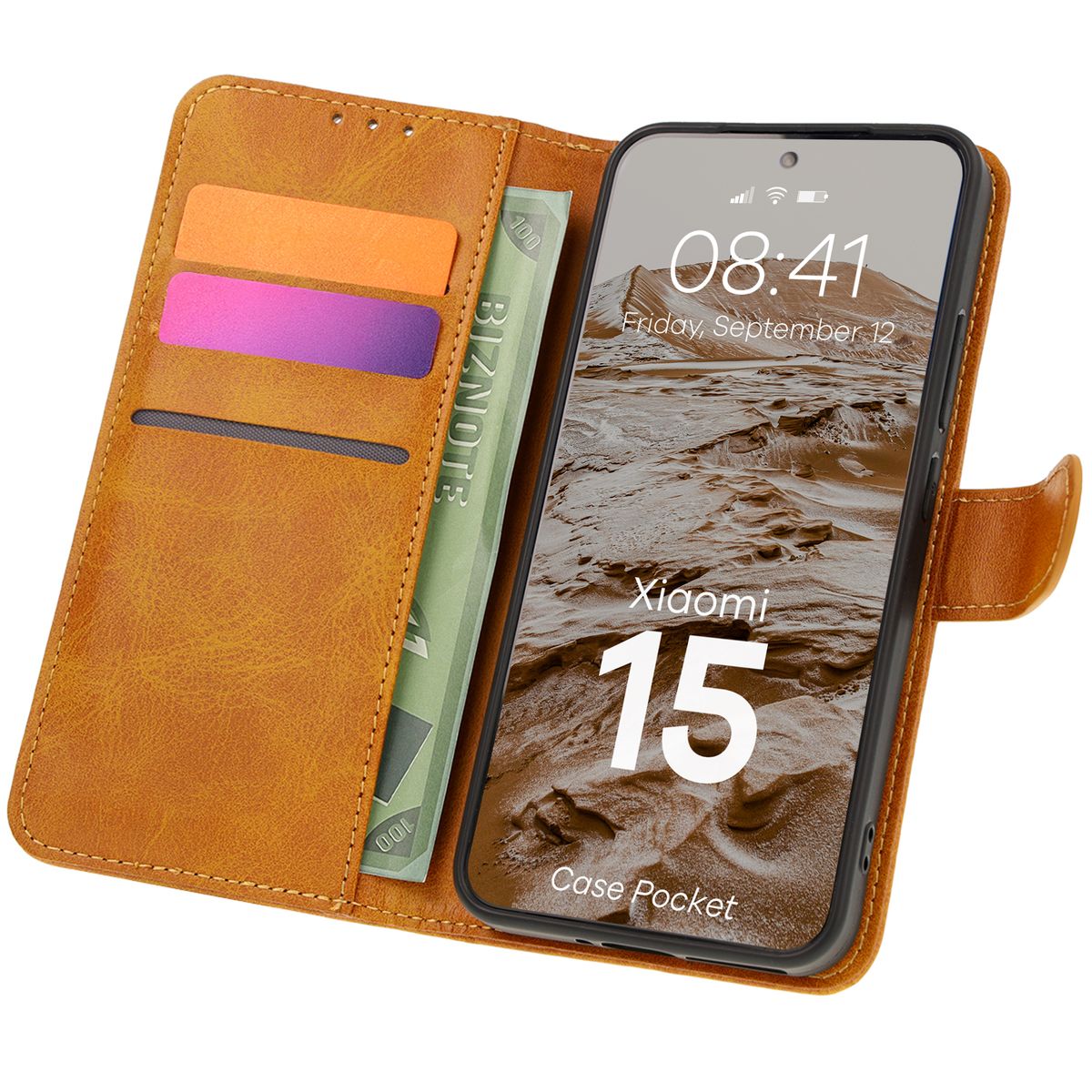 Etui z klapką Bizon Case Pocket do Xiaomi 15