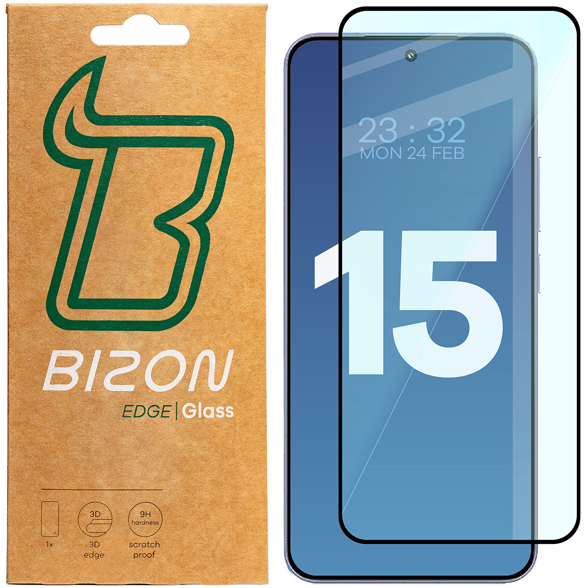 Szkło hartowane Bizon Glass Edge dla Xiaomi 15
