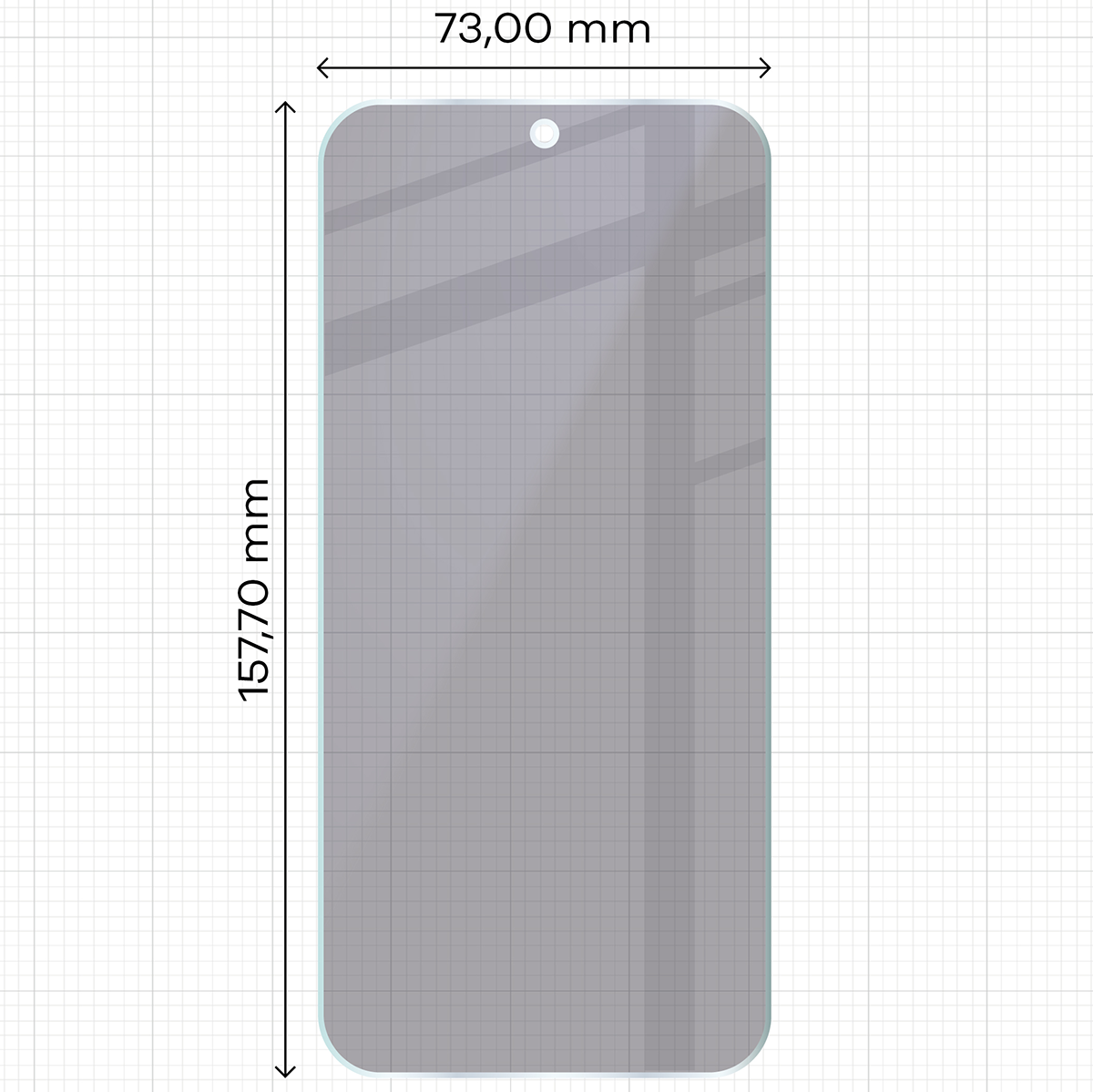 Wymiary szkła Bizon Hybrid Shadow do Xiaomi 15T Pro