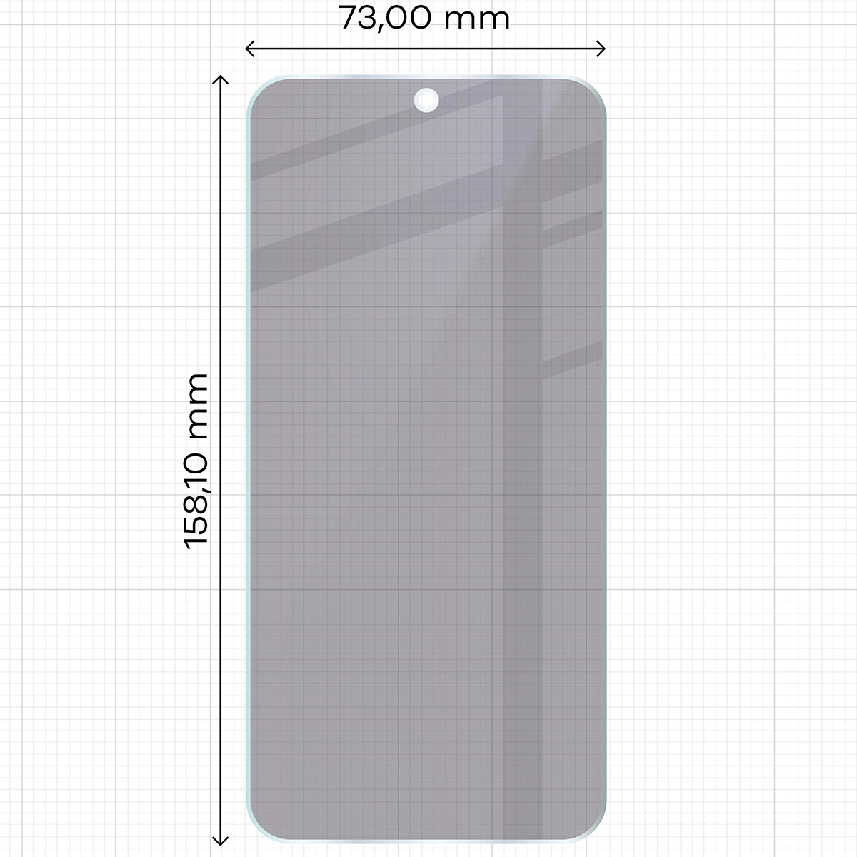 Wymiary szkła Bizon Hybrid Shadow do Xiaomi 15T